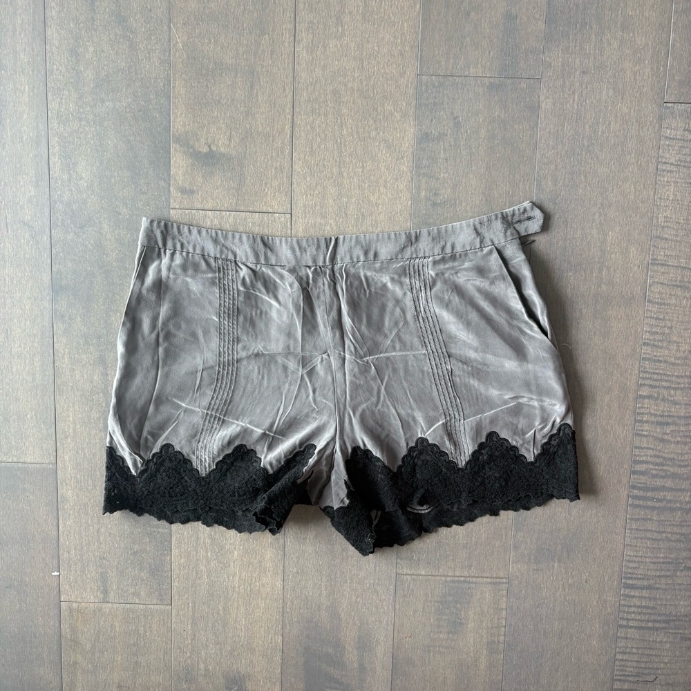 Club Monaco Gray Satin Shorts
